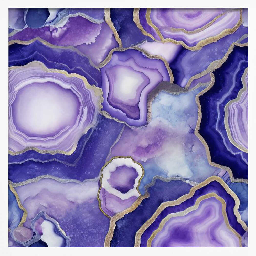 Agate 80 - Square Stretched Canvas, Poster or Fine Art Print - I Heart Wall Art - Poster Print, Canvas Print or Framed Art Print