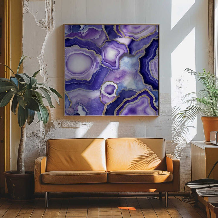 Agate 80 - Square Stretched Canvas, Poster or Fine Art Print - I Heart Wall Art - Poster Print, Canvas Print or Framed Art Print