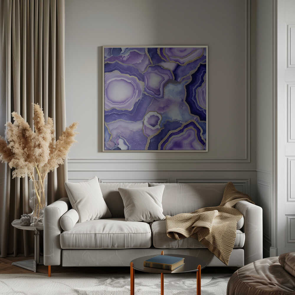 Agate 80 - Square Stretched Canvas, Poster or Fine Art Print - I Heart Wall Art - Poster Print, Canvas Print or Framed Art Print