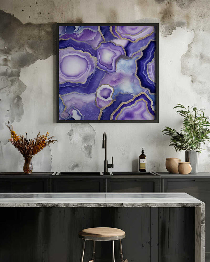 Agate 80 - Square Stretched Canvas, Poster or Fine Art Print - I Heart Wall Art - Poster Print, Canvas Print or Framed Art Print