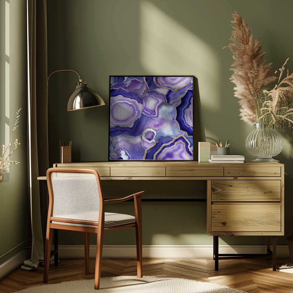 Agate 80 - Square Stretched Canvas, Poster or Fine Art Print - I Heart Wall Art - Poster Print, Canvas Print or Framed Art Print