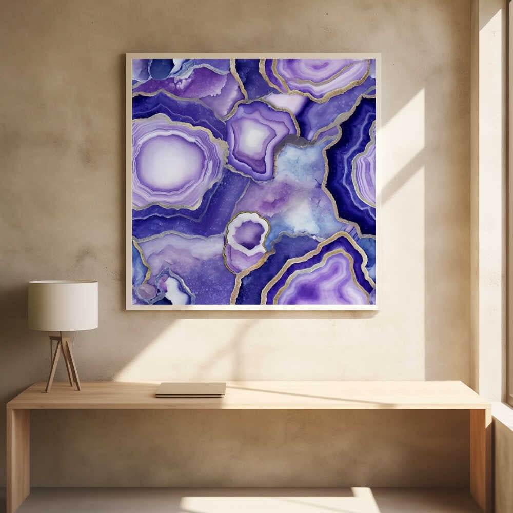 Agate 80 - Square Stretched Canvas, Poster or Fine Art Print - I Heart Wall Art - Poster Print, Canvas Print or Framed Art Print