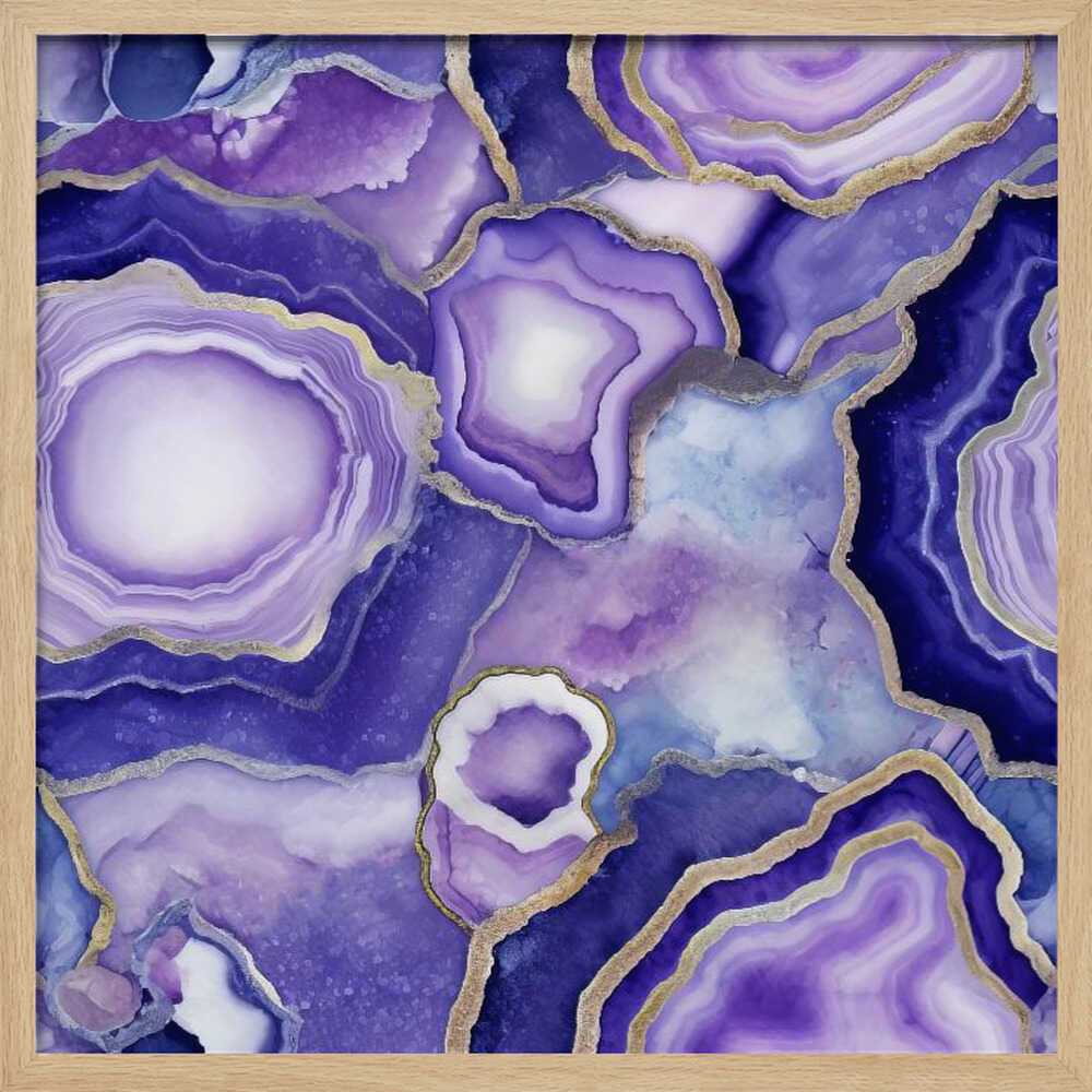 Agate 80 - Square Stretched Canvas, Poster or Fine Art Print - I Heart Wall Art - Poster Print, Canvas Print or Framed Art Print