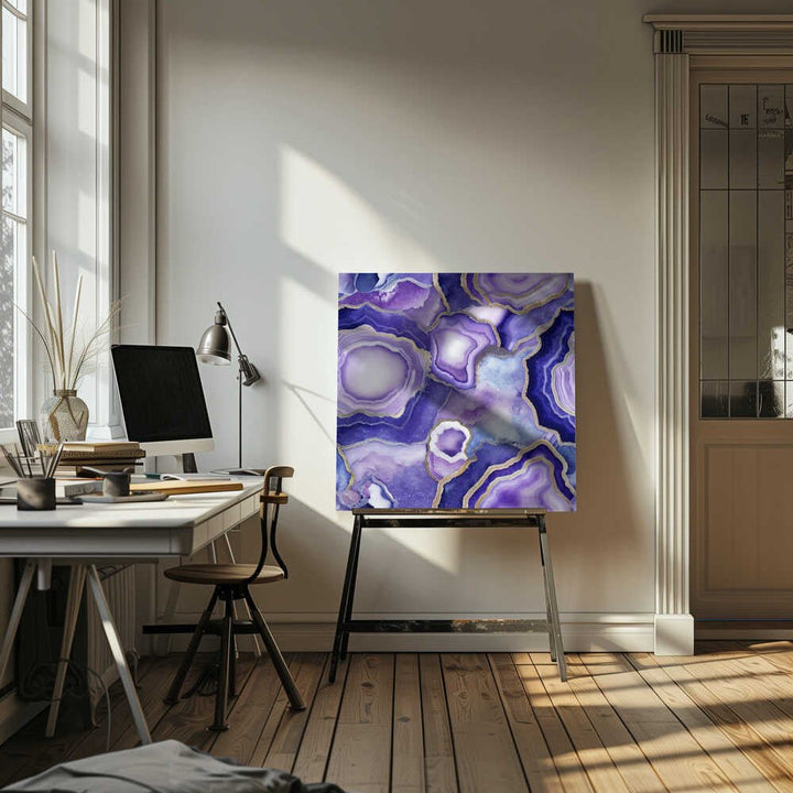 Agate 80 - Square Stretched Canvas, Poster or Fine Art Print - I Heart Wall Art - Poster Print, Canvas Print or Framed Art Print