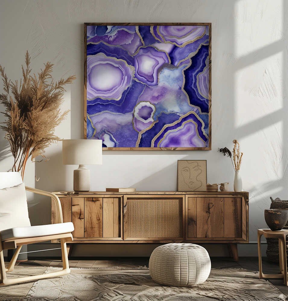 Agate 80 - Square Stretched Canvas, Poster or Fine Art Print - I Heart Wall Art - Poster Print, Canvas Print or Framed Art Print