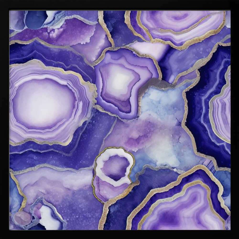 Agate 80 - Square Stretched Canvas, Poster or Fine Art Print - I Heart Wall Art - Poster Print, Canvas Print or Framed Art Print