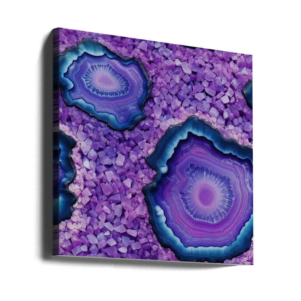 Agate and Amethyst - Square Stretched Canvas, Poster or Fine Art Print - I Heart Wall Art - Poster Print, Canvas Print or Framed Art Print