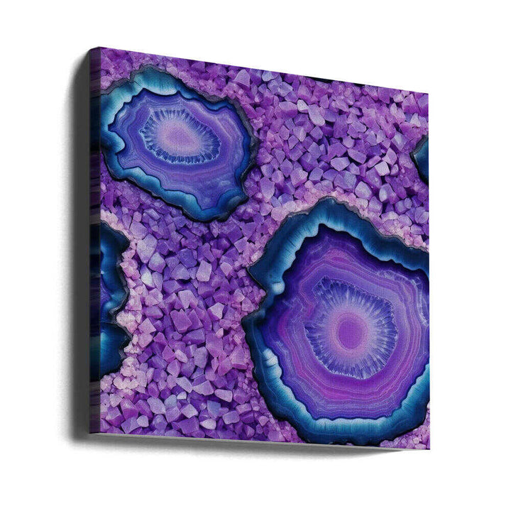 Agate and Amethyst - Square Stretched Canvas, Poster or Fine Art Print - I Heart Wall Art - Poster Print, Canvas Print or Framed Art Print