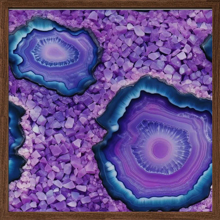 Agate and Amethyst - Square Stretched Canvas, Poster or Fine Art Print - I Heart Wall Art - Poster Print, Canvas Print or Framed Art Print