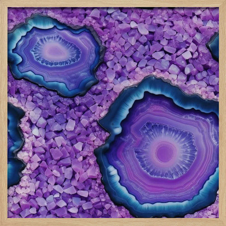 Agate and Amethyst - Square Stretched Canvas, Poster or Fine Art Print - I Heart Wall Art - Poster Print, Canvas Print or Framed Art Print
