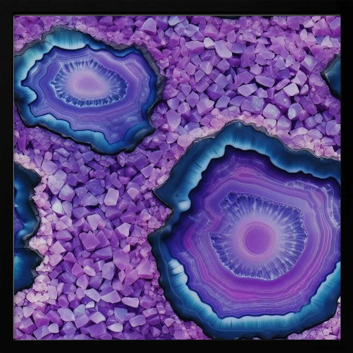 Agate and Amethyst - Square Stretched Canvas, Poster or Fine Art Print - I Heart Wall Art - Poster Print, Canvas Print or Framed Art Print