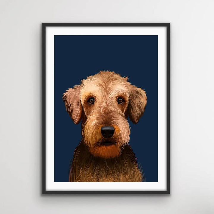 Airedale Terrier Dog Rectangular Art Print Stretched Canvas Wall Art - I Heart Wall Art - Poster Print, Canvas Print or Framed Art Print