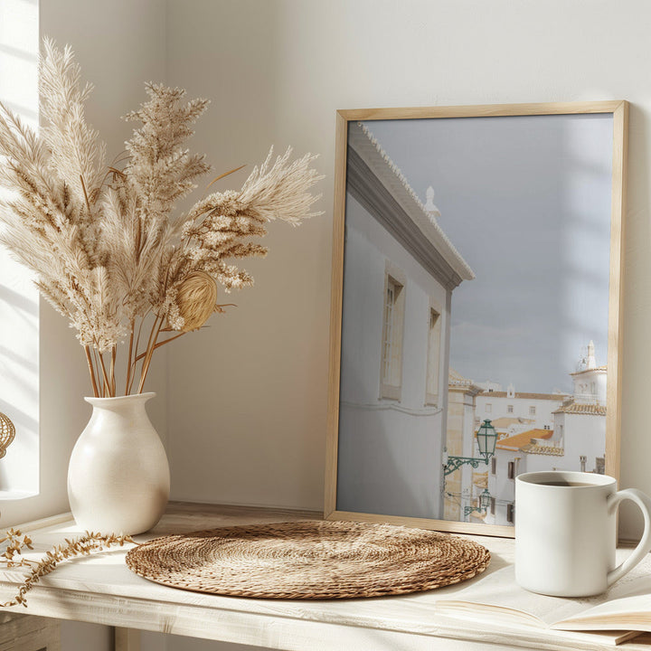 Albufeira White - Stretched Canvas, Poster or Fine Art Print I Heart Wall Art