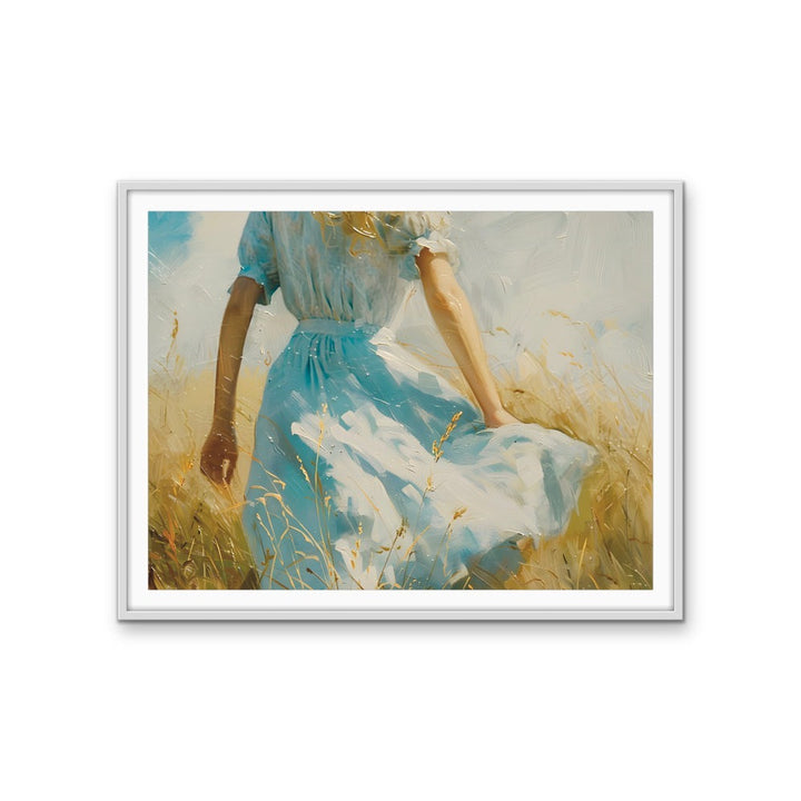 Alice in Countryside - Vintage Woman in a Field Stretched Canvas, Wall Art Print I Heart Wall Art