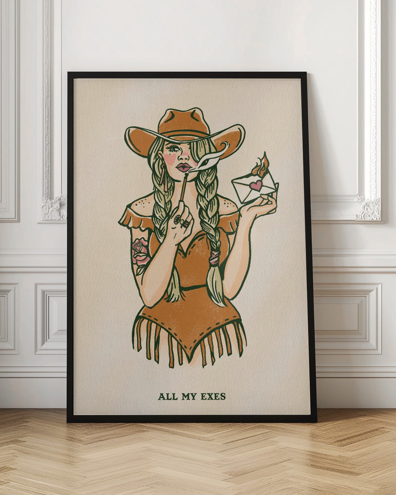 All My Exes 2 - Stretched Canvas, Poster or Fine Art Print I Heart Wall Art