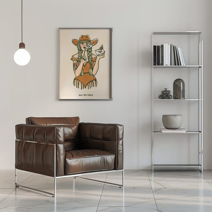 All My Exes 2 - Stretched Canvas, Poster or Fine Art Print I Heart Wall Art