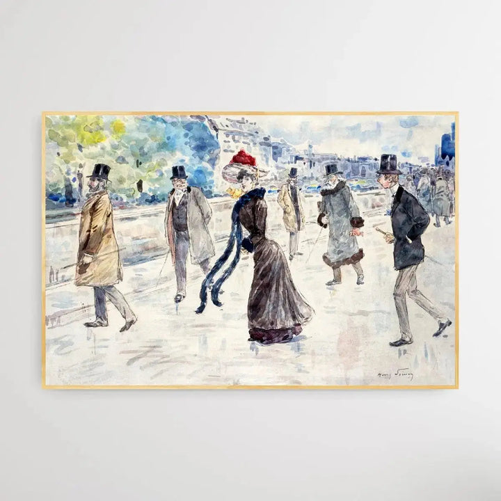 Along the Seine (18541907) by Henry Somm - I Heart Wall Art - Poster Print, Canvas Print or Framed Art Print