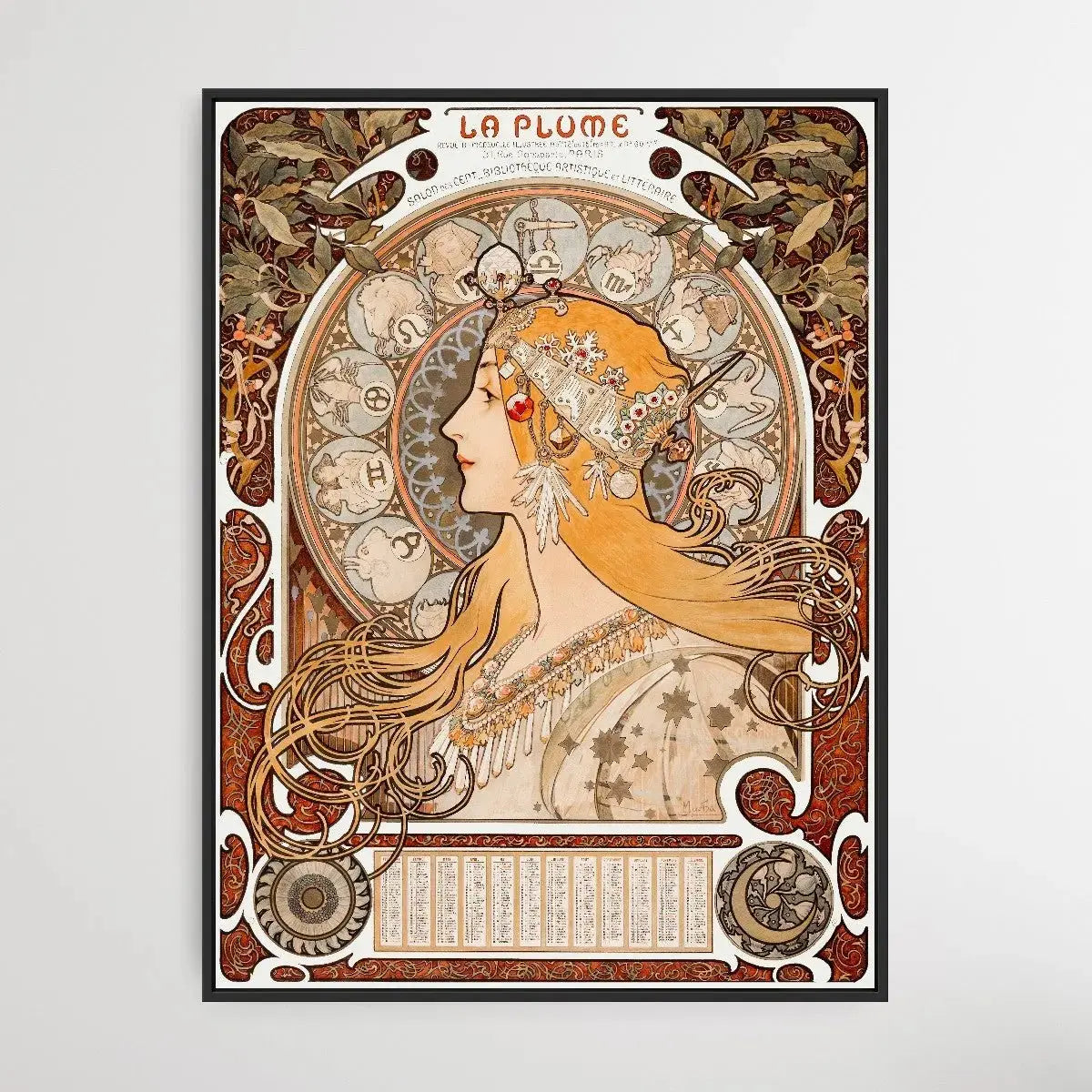 Alphonse Maria Mucha's Zodiaque 18961897 - I Heart Wall Art - Poster Print, Canvas Print or Framed Art Print