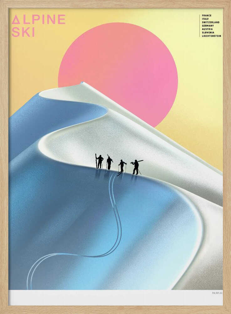 Alpine Ski - Stretched Canvas, Poster or Fine Art Print - I Heart Wall Art - Poster Print, Canvas Print or Framed Art Print