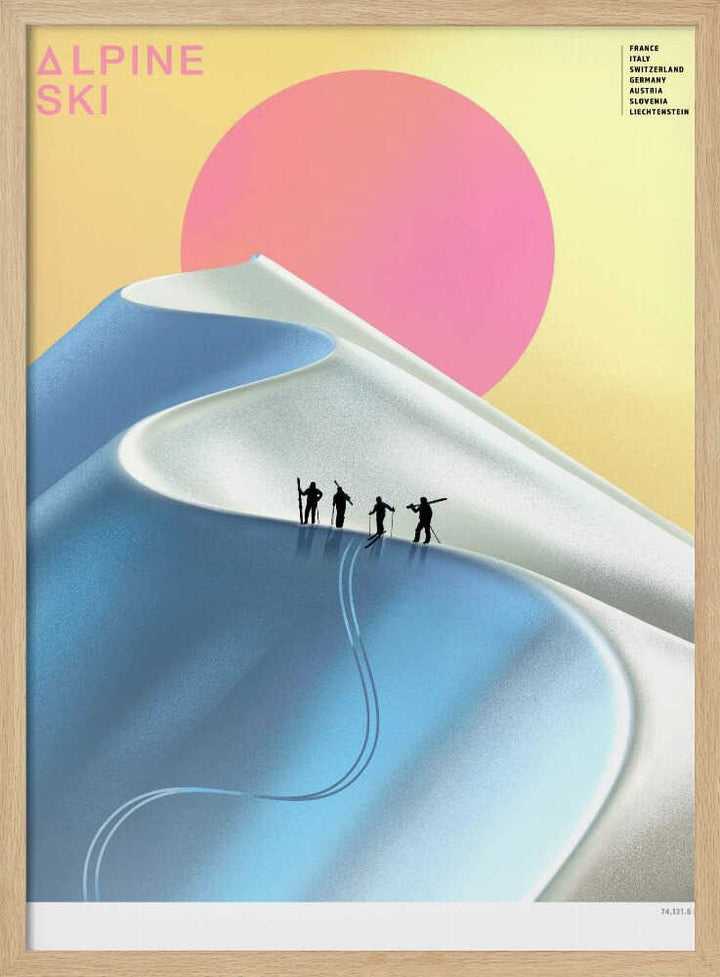 Alpine Ski - Stretched Canvas, Poster or Fine Art Print - I Heart Wall Art - Poster Print, Canvas Print or Framed Art Print