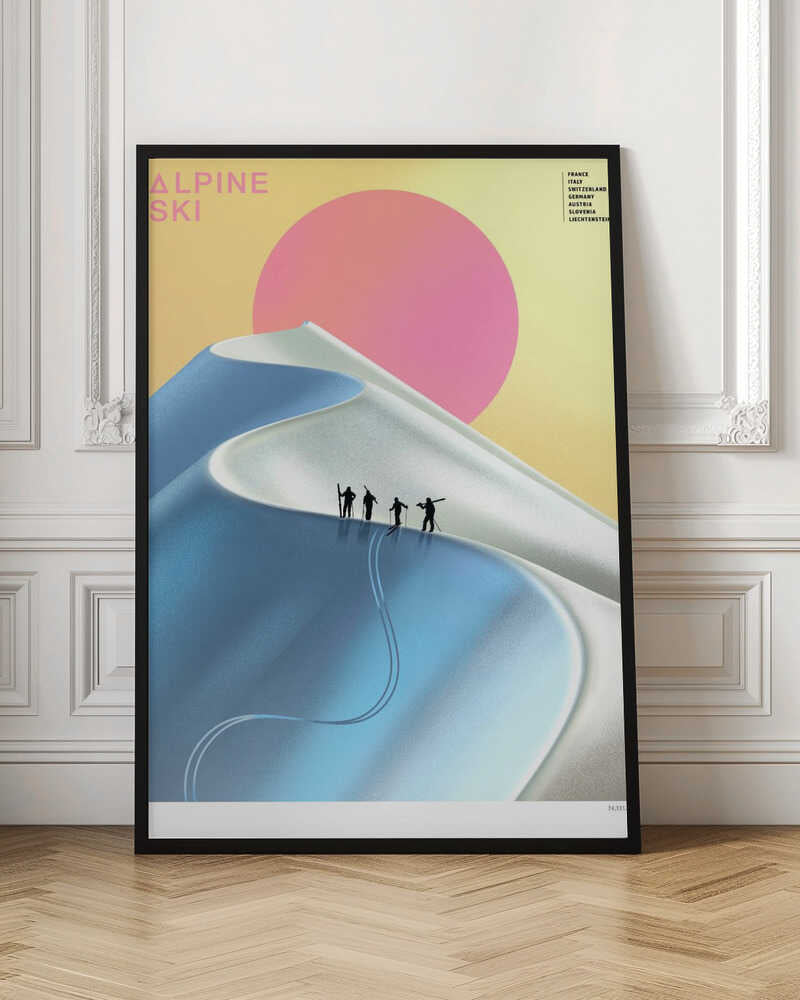 Alpine Ski - Stretched Canvas, Poster or Fine Art Print - I Heart Wall Art - Poster Print, Canvas Print or Framed Art Print
