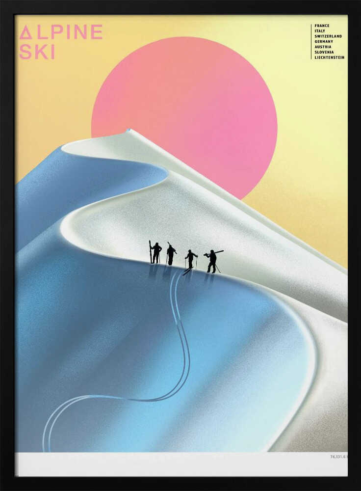 Alpine Ski - Stretched Canvas, Poster or Fine Art Print - I Heart Wall Art - Poster Print, Canvas Print or Framed Art Print
