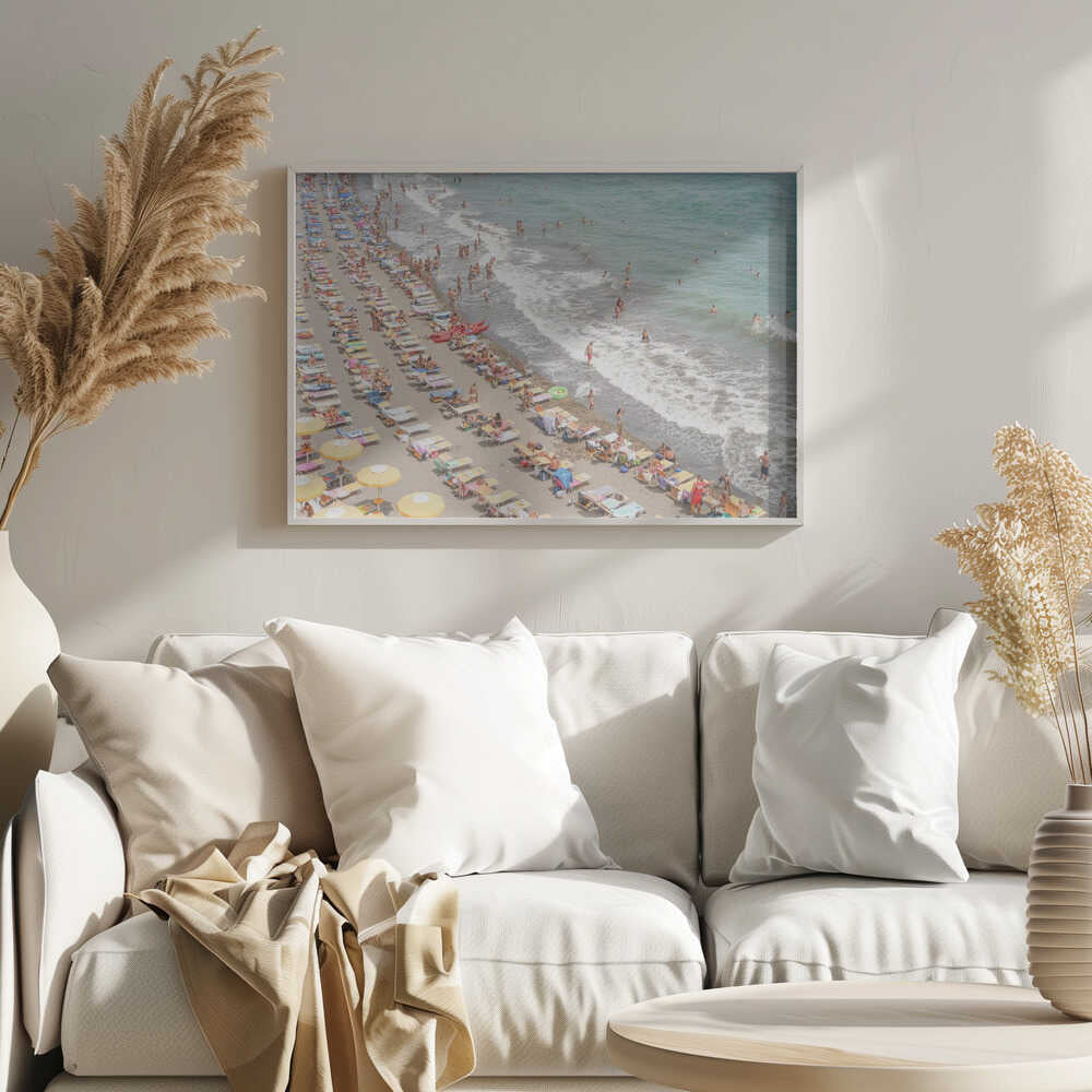 Amalfi Beach Day - Stretched Canvas, Poster or Fine Art Print - I Heart Wall Art - Poster Print, Canvas Print or Framed Art Print