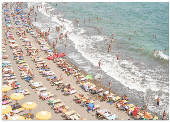Amalfi Beach Day - Stretched Canvas, Poster or Fine Art Print - I Heart Wall Art - Poster Print, Canvas Print or Framed Art Print