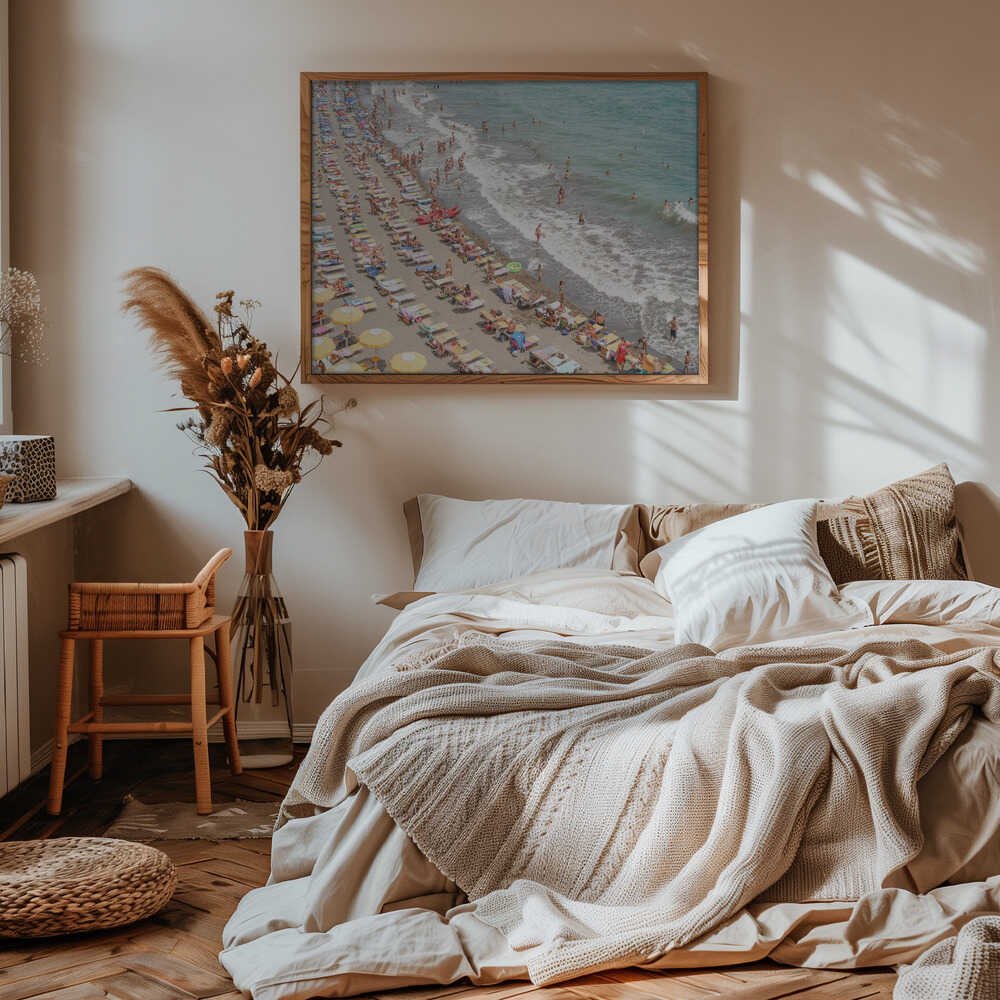 Amalfi Beach Day - Stretched Canvas, Poster or Fine Art Print - I Heart Wall Art - Poster Print, Canvas Print or Framed Art Print