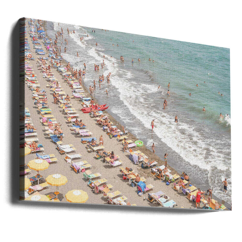Amalfi Beach Day - Stretched Canvas, Poster or Fine Art Print - I Heart Wall Art - Poster Print, Canvas Print or Framed Art Print