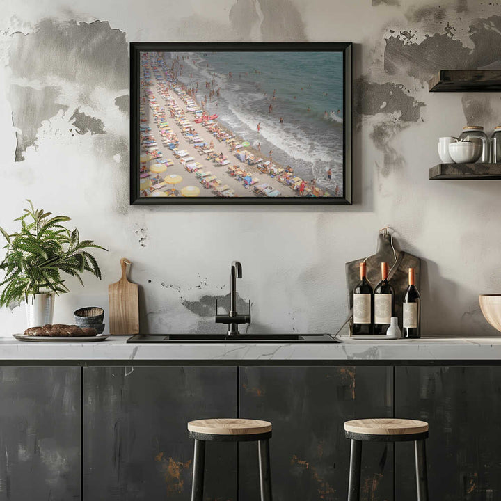 Amalfi Beach Day - Stretched Canvas, Poster or Fine Art Print - I Heart Wall Art - Poster Print, Canvas Print or Framed Art Print