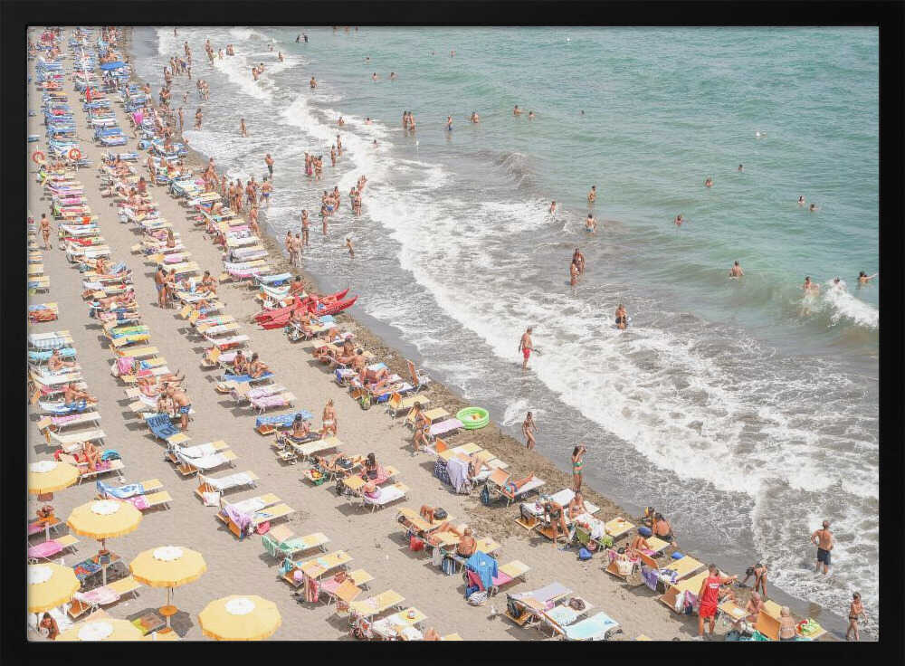 Amalfi Beach Day - Stretched Canvas, Poster or Fine Art Print - I Heart Wall Art - Poster Print, Canvas Print or Framed Art Print