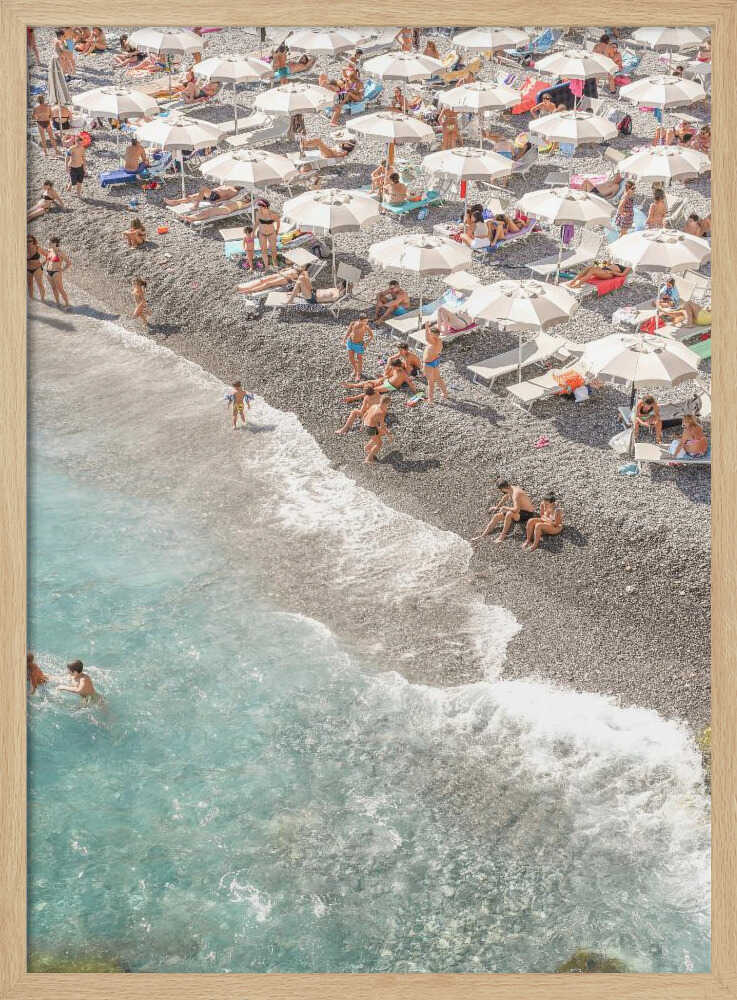 Amalfi Beach - Stretched Canvas, Poster or Fine Art Print - I Heart Wall Art - Poster Print, Canvas Print or Framed Art Print
