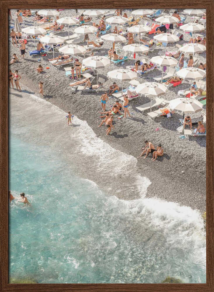 Amalfi Beach - Stretched Canvas, Poster or Fine Art Print - I Heart Wall Art - Poster Print, Canvas Print or Framed Art Print