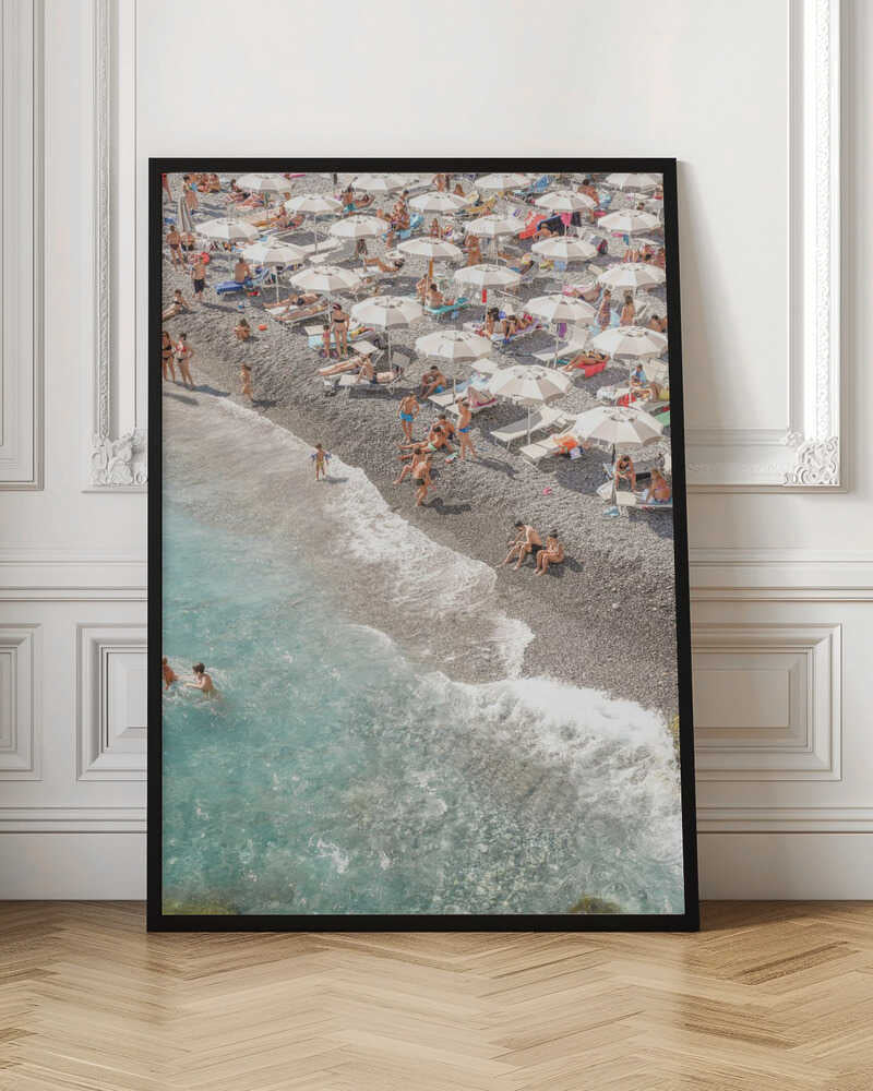 Amalfi Beach - Stretched Canvas, Poster or Fine Art Print - I Heart Wall Art - Poster Print, Canvas Print or Framed Art Print