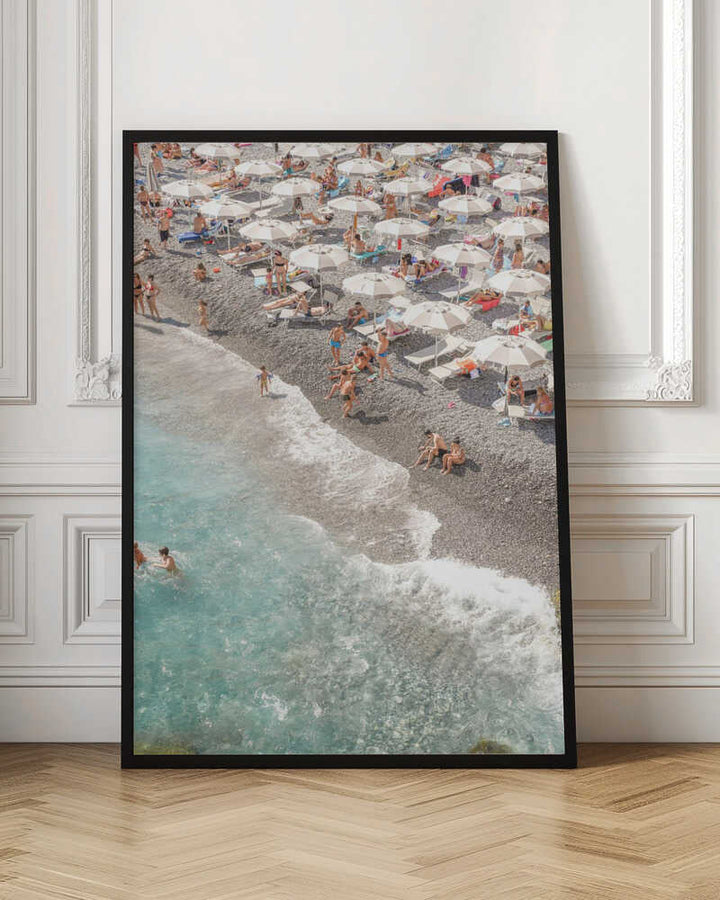 Amalfi Beach - Stretched Canvas, Poster or Fine Art Print - I Heart Wall Art - Poster Print, Canvas Print or Framed Art Print
