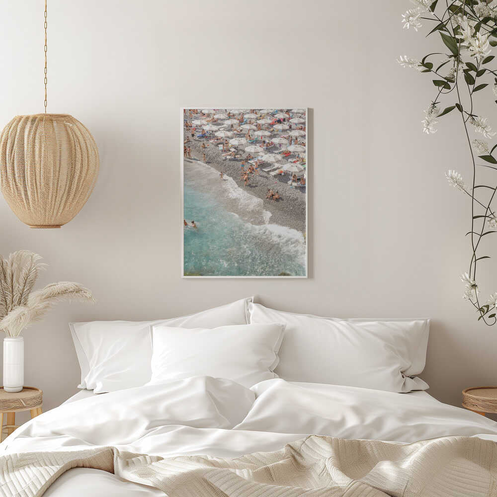 Amalfi Beach - Stretched Canvas, Poster or Fine Art Print - I Heart Wall Art - Poster Print, Canvas Print or Framed Art Print