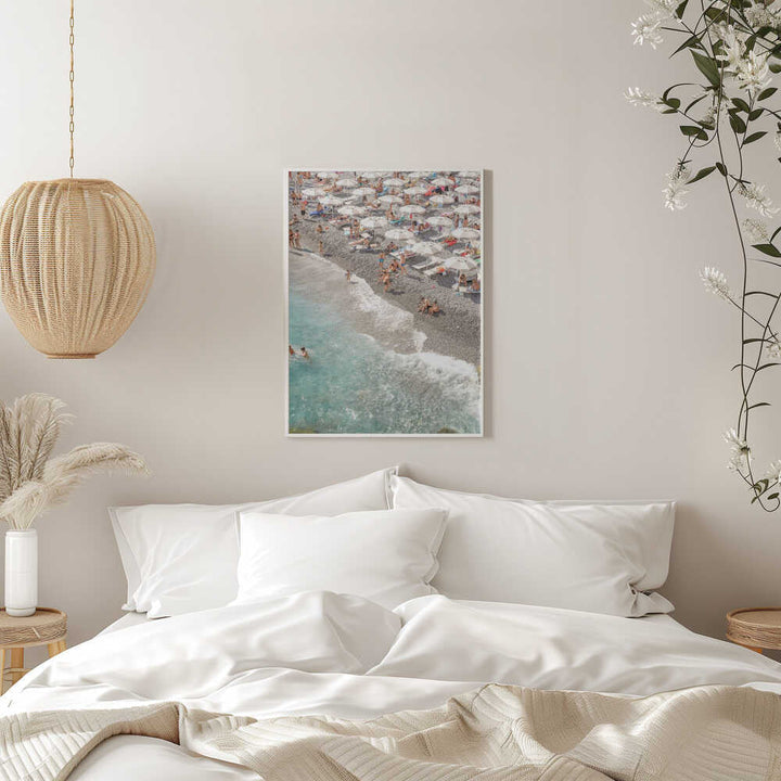 Amalfi Beach - Stretched Canvas, Poster or Fine Art Print - I Heart Wall Art - Poster Print, Canvas Print or Framed Art Print