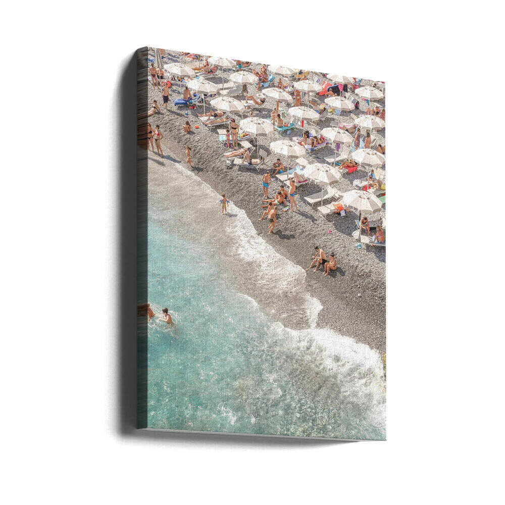 Amalfi Beach - Stretched Canvas, Poster or Fine Art Print - I Heart Wall Art - Poster Print, Canvas Print or Framed Art Print