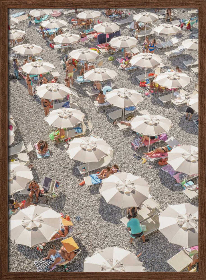 Amalfi Beach Umbrellas - Stretched Canvas, Poster or Fine Art Print - I Heart Wall Art - Poster Print, Canvas Print or Framed Art Print