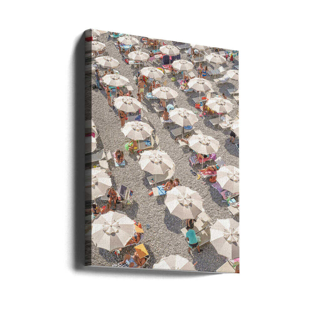 Amalfi Beach Umbrellas - Stretched Canvas, Poster or Fine Art Print - I Heart Wall Art - Poster Print, Canvas Print or Framed Art Print