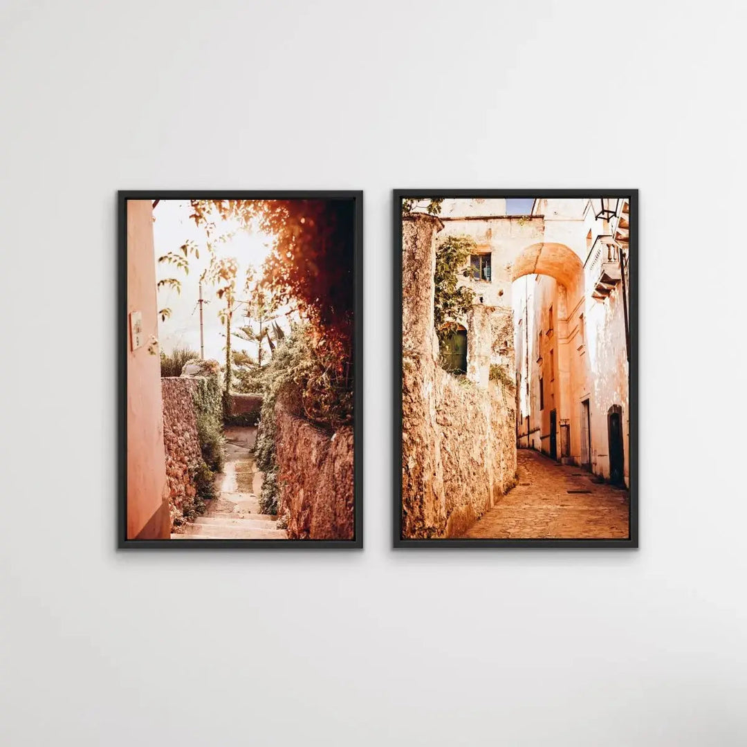 Amalfi - Two Piece Ravello Italy Photographic Print Set Diptych - I Heart Wall Art - Poster Print, Canvas Print or Framed Art Print