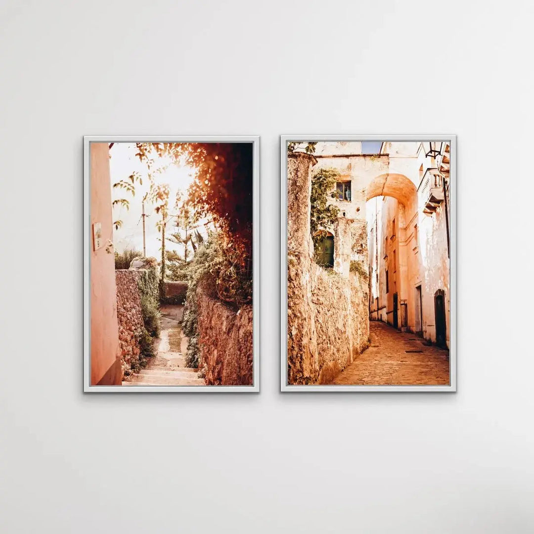 Amalfi - Two Piece Ravello Italy Photographic Print Set Diptych - I Heart Wall Art - Poster Print, Canvas Print or Framed Art Print