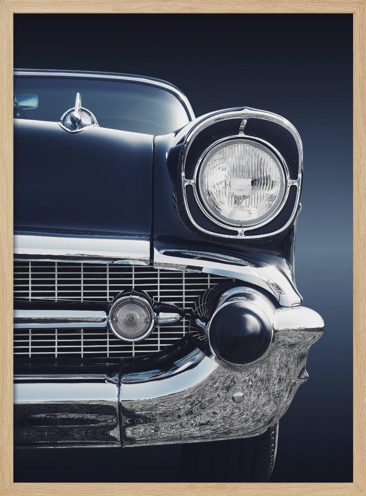 American classic car Bel Air 1957 Front - Stretched Canvas, Poster or Fine Art Print I Heart Wall Art