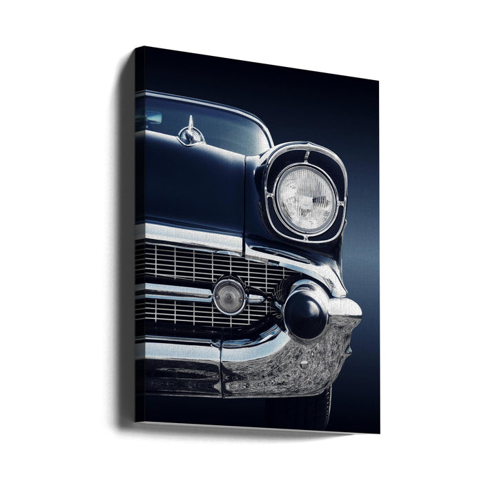 American classic car Bel Air 1957 Front - Stretched Canvas, Poster or Fine Art Print I Heart Wall Art