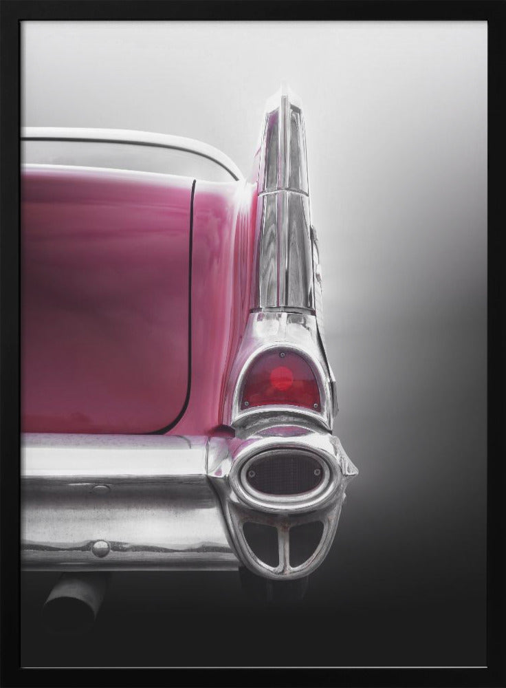 American classic car Bel Air 1957 Tail fin - Stretched Canvas, Poster or Fine Art Print I Heart Wall Art