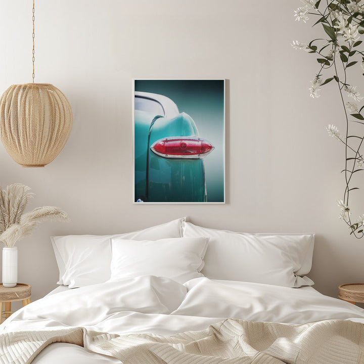 American classic car Deluxe 1951 Rear - Stretched Canvas, Poster or Fine Art Print I Heart Wall Art