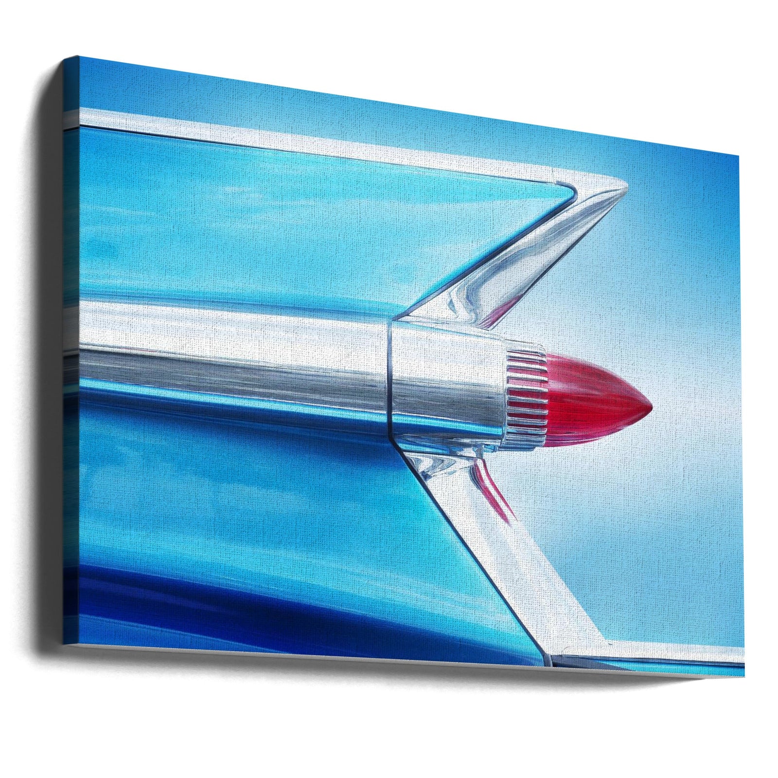 American classic car Eldorado Biarritz 1959 Tail fin - Stretched Canvas, Poster or Fine Art Print I Heart Wall Art