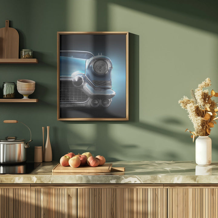 American classic car Eldorado Seville 1957 headlight - Stretched Canvas, Poster or Fine Art Print I Heart Wall Art