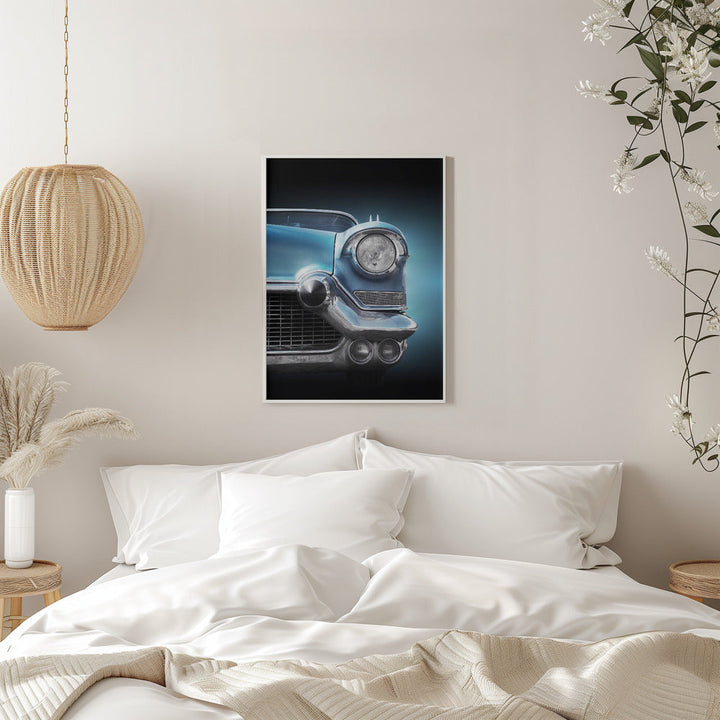 American classic car Eldorado Seville 1957 headlight - Stretched Canvas, Poster or Fine Art Print I Heart Wall Art